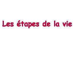 les etape de ma vie