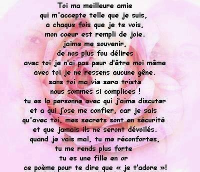 pour ma meilleur amie